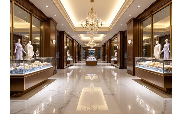 고급 쇼룸 내부