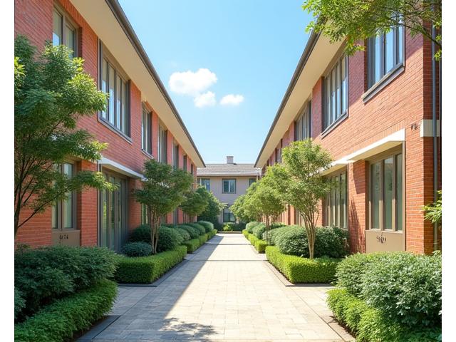 조용하고 한적한 빌라 외관과 잘 가꿔진 정원